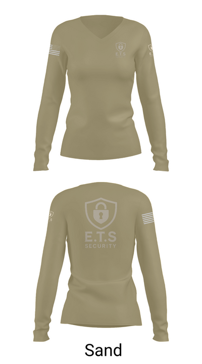 ETS 42970473 Women's Long Sleeve V-neck Shirt - 92