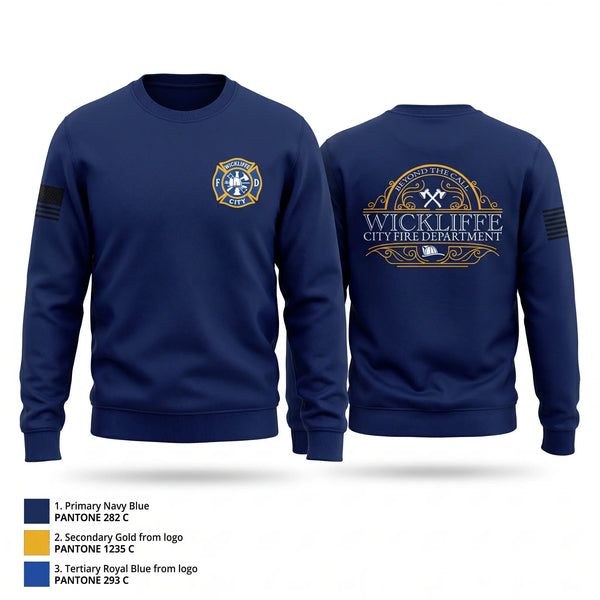 Crew Neck Sweatshirt, WICKLIFFE CITY FIRE DEPARTMENT, Fire Department, Teamtime, Team time, sublimation, custom sports apparel, team uniforms, spirit wear, spiritwear, sports uniforms, custom shirts, team store, custom team store, fundraiser sports, apparel fundraiser