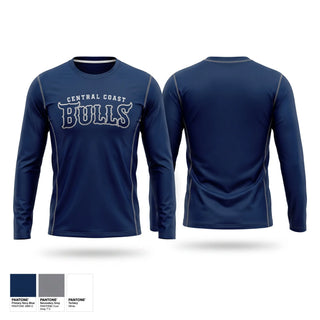 Long Sleeve Performance Shirt, Central coast Bulls, Baseball, Teamtime, Team time, sublimation, custom sports apparel, team uniforms, spirit wear, spiritwear, sports uniforms, custom shirts, team store, custom team store, fundraiser sports, apparel fundraiser