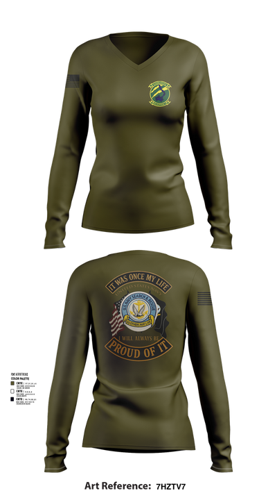 HC11 32248393 Women's Long Sleeve V-neck Shirt - 102