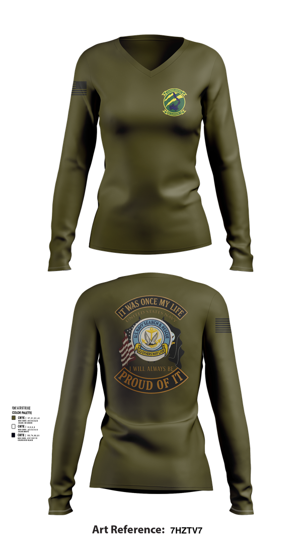 Womens Long Sleeve Vneck Shirt, HC11, Navy, Teamtime, Team time, sublimation, custom sports apparel, team uniforms, spirit wear, spiritwear, sports uniforms, custom shirts, team store, custom team store, fundraiser sports, apparel fundraiser
