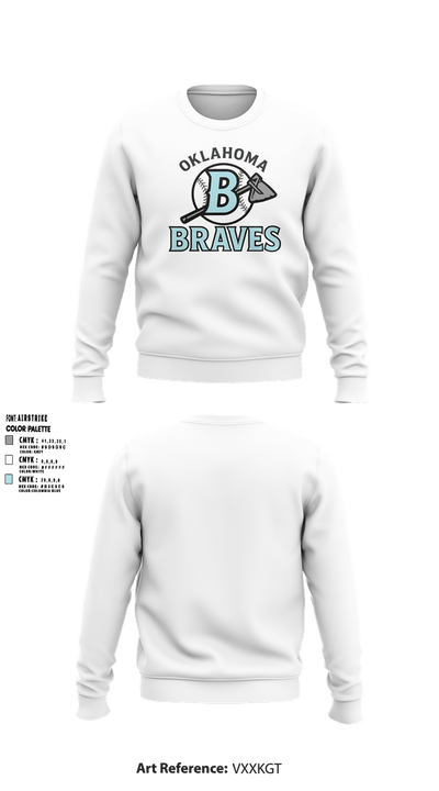 Oklahoma Braves 79825689 Crew Neck Sweatshirt - 3