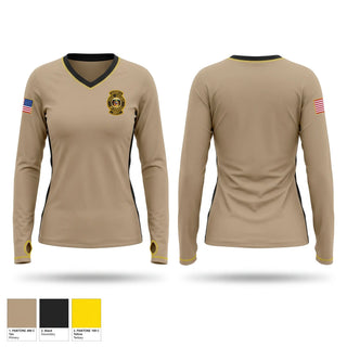 Womens Long Sleeve Vneck Shirt, Pike county sheriff office, Police, Teamtime, Team time, sublimation, custom sports apparel, team uniforms, spirit wear, spiritwear, sports uniforms, custom shirts, team store, custom team store, fundraiser sports, apparel fundraiser