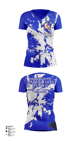 Womens Short Sleeve Vneck Shirt, Mansfield Martial Arts Center, , Teamtime, Team time, sublimation, custom sports apparel, team uniforms, spirit wear, spiritwear, sports uniforms, custom shirts, team store, custom team store, fundraiser sports, apparel fundraiser