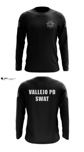 Long Sleeve Performance Shirt, Vallejo PD SWAT, Police, Teamtime, Team time, sublimation, custom sports apparel, team uniforms, spirit wear, spiritwear, sports uniforms, custom shirts, team store, custom team store, fundraiser sports, apparel fundraiser