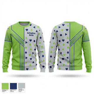 Crew Neck Sweatshirt, Arlington Aces, Men's Soccer, Teamtime, Team time, sublimation, custom sports apparel, team uniforms, spirit wear, spiritwear, sports uniforms, custom shirts, team store, custom team store, fundraiser sports, apparel fundraiser