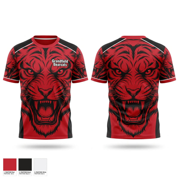 Football Jersey, Grandfield Bearcats, Men's Basketball, Teamtime, Team time, sublimation, custom sports apparel, team uniforms, spirit wear, spiritwear, sports uniforms, custom shirts, team store, custom team store, fundraiser sports, apparel fundraiser