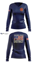 NEW HAVEN - BERGER FIRE DISTRICT Women's Long Sleeve V-neck Shirt - 11