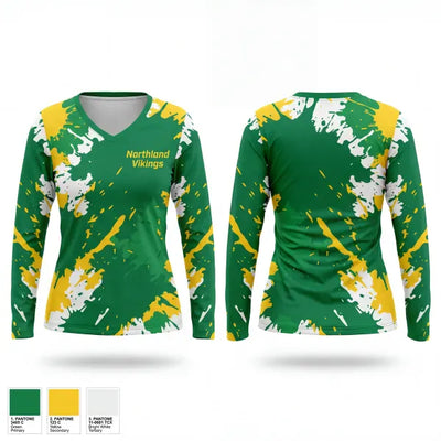 Northland Vikings 13161835 Women's Long Sleeve V-neck Shirt - 1