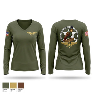 Womens Long Sleeve Vneck Shirt, Riverside Sheriff's Aviation Unit, Police, Teamtime, Team time, sublimation, custom sports apparel, team uniforms, spirit wear, spiritwear, sports uniforms, custom shirts, team store, custom team store, fundraiser sports, apparel fundraiser