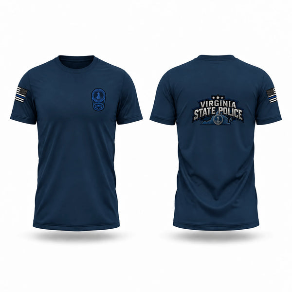 Short Sleeve Performance Shirt, Virginia State Police, Police, Teamtime, Team time, sublimation, custom sports apparel, team uniforms, spirit wear, spiritwear, sports uniforms, custom shirts, team store, custom team store, fundraiser sports, apparel fundraiser