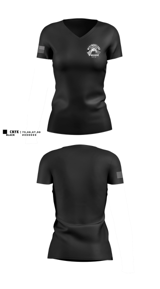 Womens Short Sleeve Vneck Shirt, Westmoreland PD, Police, Teamtime, Team time, sublimation, custom sports apparel, team uniforms, spirit wear, spiritwear, sports uniforms, custom shirts, team store, custom team store, fundraiser sports, apparel fundraiser