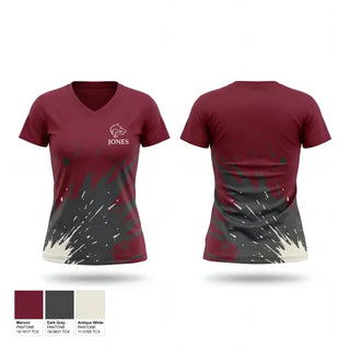 Womens Short Sleeve Vneck Shirt, Lincoln Wolves, , Teamtime, Team time, sublimation, custom sports apparel, team uniforms, spirit wear, spiritwear, sports uniforms, custom shirts, team store, custom team store, fundraiser sports, apparel fundraiser