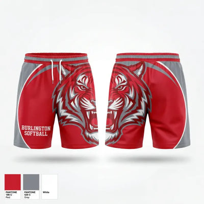 Burlington Softball 66356243 Athletic Shorts With Pockets - 1