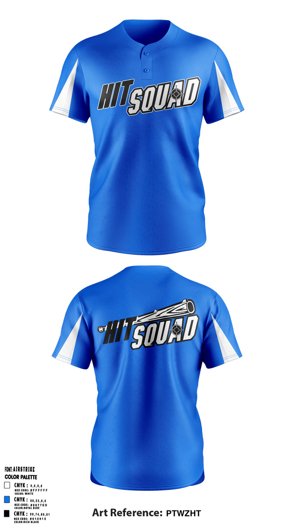 HITSQUAD 19070358 Two Button Softball Jersey - 2