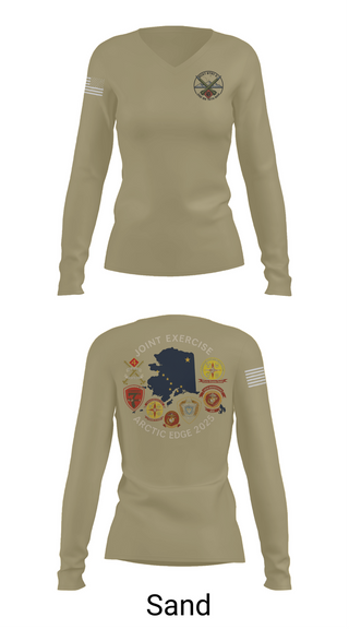 Womens Long Sleeve Vneck Shirt, RCKT BTRY D 2nd BN 14th MAR, Marines, Teamtime, Team time, sublimation, custom sports apparel, team uniforms, spirit wear, spiritwear, sports uniforms, custom shirts, team store, custom team store, fundraiser sports, apparel fundraiser