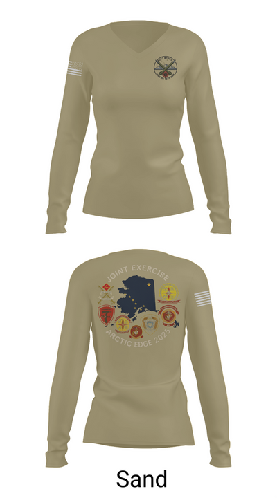 RCKT BTRY D 2nd BN 14th MAR 78897575 Women's Long Sleeve V-neck Shirt - 97
