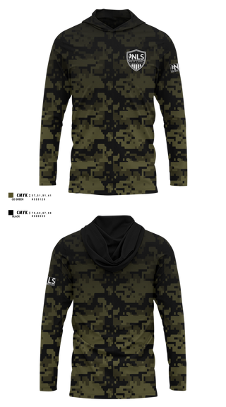 Long Sleeve Hooded Sun Shirt, Next Level Security LLC, , Teamtime, Team time, sublimation, custom sports apparel, team uniforms, spirit wear, spiritwear, sports uniforms, custom shirts, team store, custom team store, fundraiser sports, apparel fundraiser
