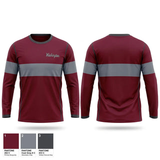 Long Sleeve Performance Shirt, Washington high school (Kansas city ks, Men's Basketball, Teamtime, Team time, sublimation, custom sports apparel, team uniforms, spirit wear, spiritwear, sports uniforms, custom shirts, team store, custom team store, fundraiser sports, apparel fundraiser