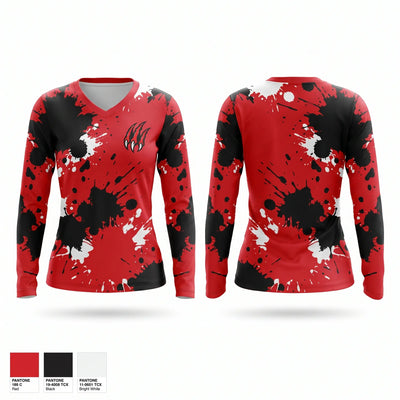 RAGE Women's Long Sleeve V-neck Shirt - 1
