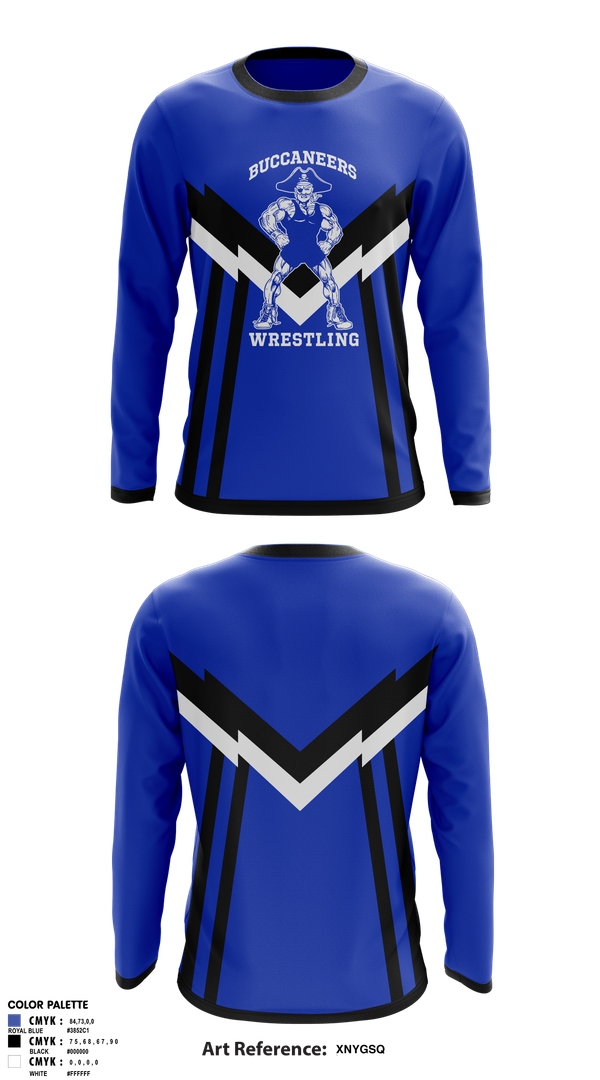 Long Sleeve Performance Shirt, Buccaneers, Wrestling, Teamtime, Team time, sublimation, custom sports apparel, team uniforms, spirit wear, spiritwear, sports uniforms, custom shirts, team store, custom team store, fundraiser sports, apparel fundraiser