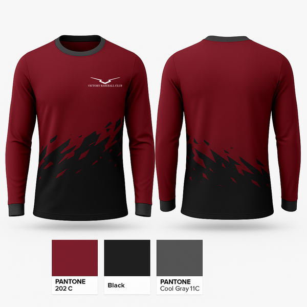 Long Sleeve Performance Shirt, Victory Baseball, Baseball, Teamtime, Team time, sublimation, custom sports apparel, team uniforms, spirit wear, spiritwear, sports uniforms, custom shirts, team store, custom team store, fundraiser sports, apparel fundraiser