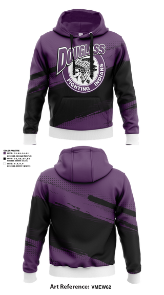 Hoodie, Douglass Fighting Indians Cheer, Cheer, Teamtime, Team time, sublimation, custom sports apparel, team uniforms, spirit wear, spiritwear, sports uniforms, custom shirts, team store, custom team store, fundraiser sports, apparel fundraiser