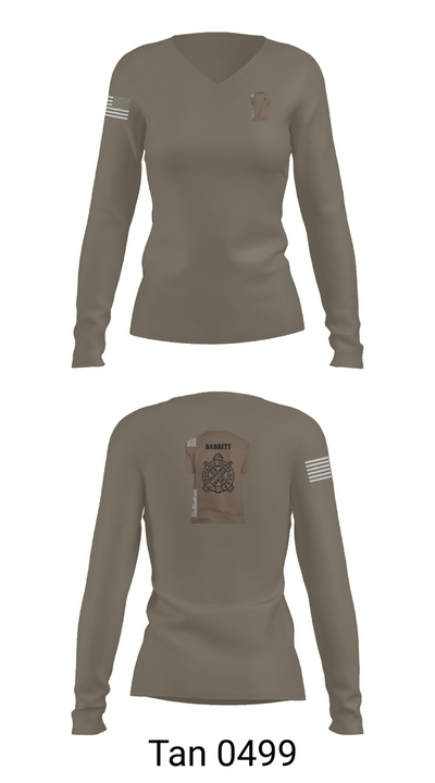 FMS 4 61210303 Women's Long Sleeve V-neck Shirt - 73