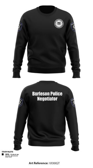 Crew Neck Sweatshirt, Burleson Police Department Crisis Negotiation Team, Police, Teamtime, Team time, sublimation, custom sports apparel, team uniforms, spirit wear, spiritwear, sports uniforms, custom shirts, team store, custom team store, fundraiser sports, apparel fundraiser