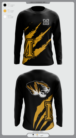 Long Sleeve Performance Shirt, Marceline Tigers, , Teamtime, Team time, sublimation, custom sports apparel, team uniforms, spirit wear, spiritwear, sports uniforms, custom shirts, team store, custom team store, fundraiser sports, apparel fundraiser