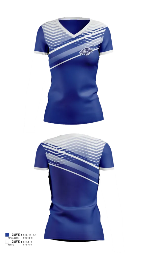 Womens Short Sleeve Vneck Shirt, Jessieville Lions Golf, Golf, Teamtime, Team time, sublimation, custom sports apparel, team uniforms, spirit wear, spiritwear, sports uniforms, custom shirts, team store, custom team store, fundraiser sports, apparel fundraiser