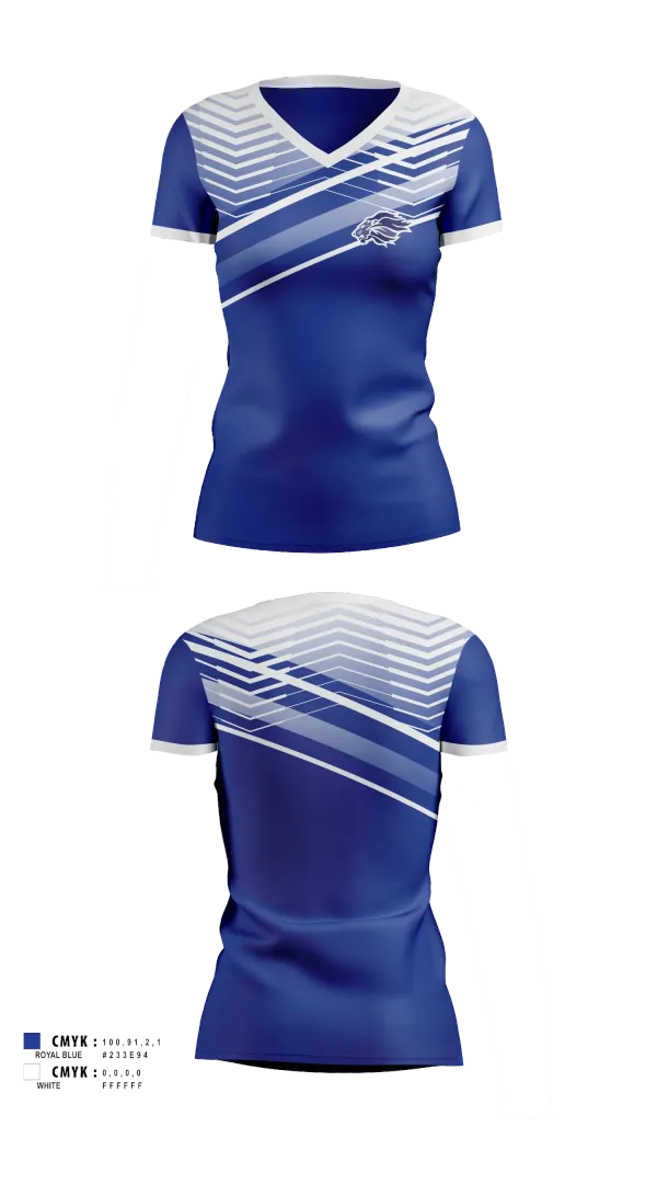 Womens Short Sleeve Vneck Shirt, Jessieville Lions Golf, Golf, Teamtime, Team time, sublimation, custom sports apparel, team uniforms, spirit wear, spiritwear, sports uniforms, custom shirts, team store, custom team store, fundraiser sports, apparel fundraiser