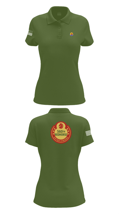 560th Redhorse Unit 43549441 Women's Short Sleeve Performance Polo  - 55