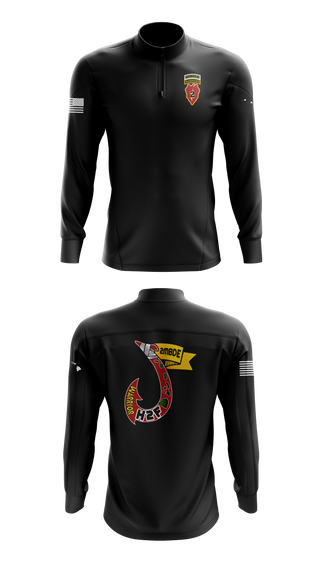 Quarter Zip Jacket, H2F, 2nd Mobile Brigade, 25th Infantry Division, Army, Teamtime, Team time, sublimation, custom sports apparel, team uniforms, spirit wear, spiritwear, sports uniforms, custom shirts, team store, custom team store, fundraiser sports, apparel fundraiser