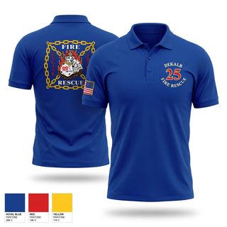 Short Sleeve Performance Polo, Station 25, Fire Department, Teamtime, Team time, sublimation, custom sports apparel, team uniforms, spirit wear, spiritwear, sports uniforms, custom shirts, team store, custom team store, fundraiser sports, apparel fundraiser