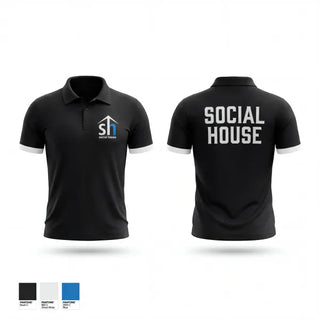 Short Sleeve Performance Polo, Social House, , Teamtime, Team time, sublimation, custom sports apparel, team uniforms, spirit wear, spiritwear, sports uniforms, custom shirts, team store, custom team store, fundraiser sports, apparel fundraiser