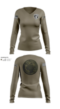 1-200 Women's Long Sleeve V-neck Shirt - 23