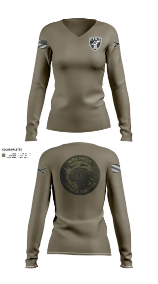Womens Long Sleeve Vneck Shirt, 1-200, National Guard, Teamtime, Team time, sublimation, custom sports apparel, team uniforms, spirit wear, spiritwear, sports uniforms, custom shirts, team store, custom team store, fundraiser sports, apparel fundraiser