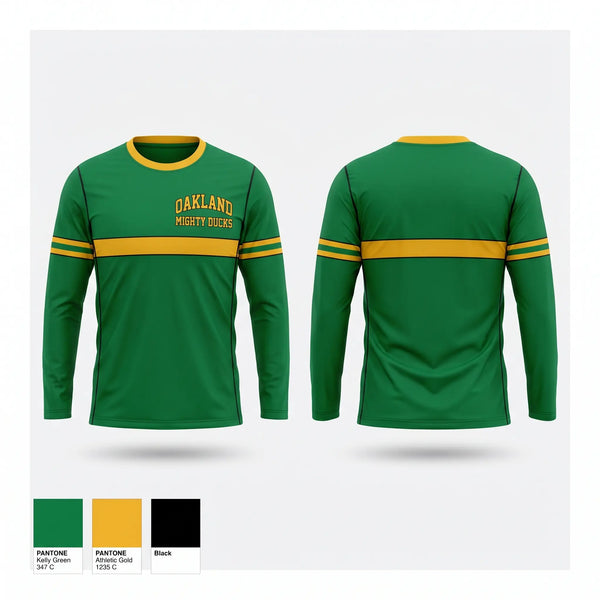 Long Sleeve Performance Shirt, Oakland Mighty Ducks, , Teamtime, Team time, sublimation, custom sports apparel, team uniforms, spirit wear, spiritwear, sports uniforms, custom shirts, team store, custom team store, fundraiser sports, apparel fundraiser