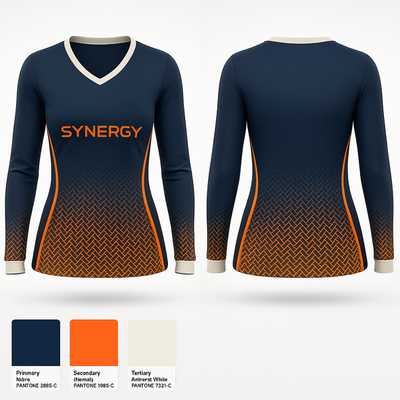 Synergy 85387131 Women's Long Sleeve V-neck Shirt - 1