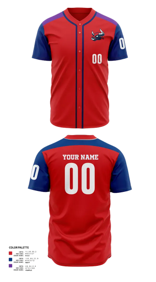 Full Button Baseball Jersey, Smithtown Bulls, Baseball, Teamtime, Team time, sublimation, custom sports apparel, team uniforms, spirit wear, spiritwear, sports uniforms, custom shirts, team store, custom team store, fundraiser sports, apparel fundraiser
