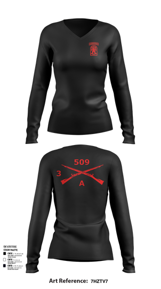 Womens Long Sleeve Vneck Shirt, Able Company, 3-509 IN (ABN), , Teamtime, Team time, sublimation, custom sports apparel, team uniforms, spirit wear, spiritwear, sports uniforms, custom shirts, team store, custom team store, fundraiser sports, apparel fundraiser