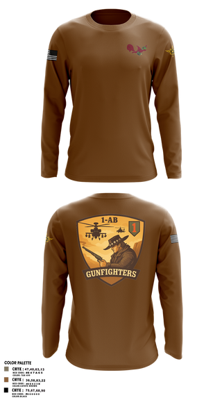 Long Sleeve Performance Shirt, 1-1 Attack Battalion, HHC, S2, Army, Teamtime, Team time, sublimation, custom sports apparel, team uniforms, spirit wear, spiritwear, sports uniforms, custom shirts, team store, custom team store, fundraiser sports, apparel fundraiser