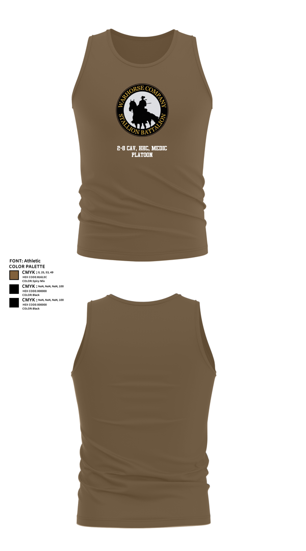 Tank Top, 2-8 Cav, HHC, Medic Platoon, , Teamtime, Team time, sublimation, custom sports apparel, team uniforms, spirit wear, spiritwear, sports uniforms, custom shirts, team store, custom team store, fundraiser sports, apparel fundraiser
