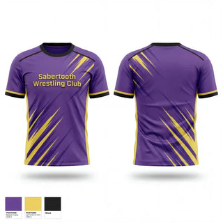 Old School Cotton Feel Shirt, Sabertooth Wrestling Club, Wrestling, Teamtime, Team time, sublimation, custom sports apparel, team uniforms, spirit wear, spiritwear, sports uniforms, custom shirts, team store, custom team store, fundraiser sports, apparel fundraiser