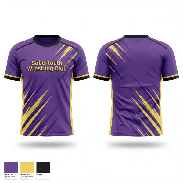 Old School Cotton Feel Shirt, Sabertooth Wrestling Club, Wrestling, Teamtime, Team time, sublimation, custom sports apparel, team uniforms, spirit wear, spiritwear, sports uniforms, custom shirts, team store, custom team store, fundraiser sports, apparel fundraiser