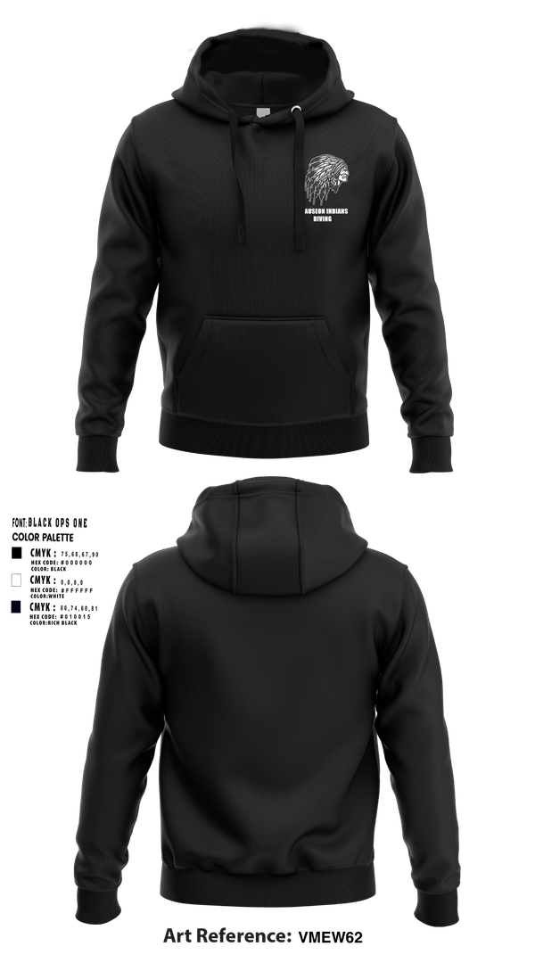 Hoodie, Wauseon Indians Diving, Swimming, Teamtime, Team time, sublimation, custom sports apparel, team uniforms, spirit wear, spiritwear, sports uniforms, custom shirts, team store, custom team store, fundraiser sports, apparel fundraiser