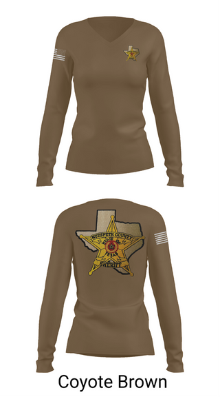Womens Long Sleeve Vneck Shirt, Hudspeth county sheriff office, , Teamtime, Team time, sublimation, custom sports apparel, team uniforms, spirit wear, spiritwear, sports uniforms, custom shirts, team store, custom team store, fundraiser sports, apparel fundraiser