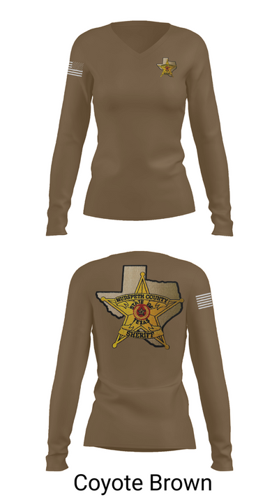 Hudspeth county sheriff office 47128359 Women's Long Sleeve V-neck Shirt - 16