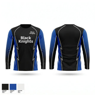 Long Sleeve Performance Shirt, Black Knights, Men's Volleyball, Teamtime, Team time, sublimation, custom sports apparel, team uniforms, spirit wear, spiritwear, sports uniforms, custom shirts, team store, custom team store, fundraiser sports, apparel fundraiser